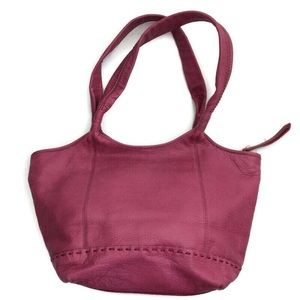 The Sak Leather Bright Pink Satchel Purse Handbag